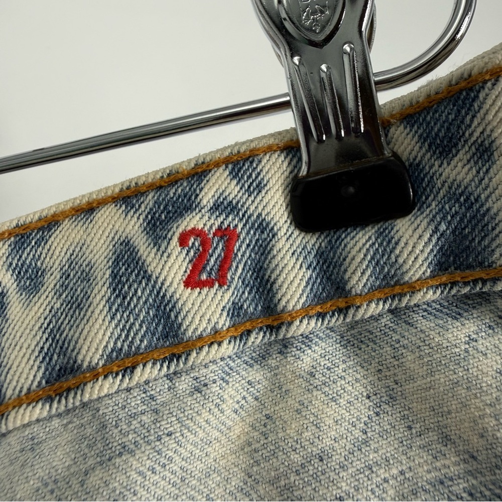 Sezane Jeans Womens Size 27 Acid Wash Cotton Denim Button Fly 26.5in Inseam - Picture 10 of 12